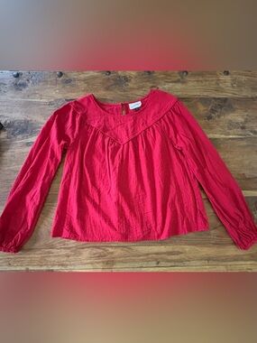 Universal Thread Red Long-Sleeve Peasant Blouse